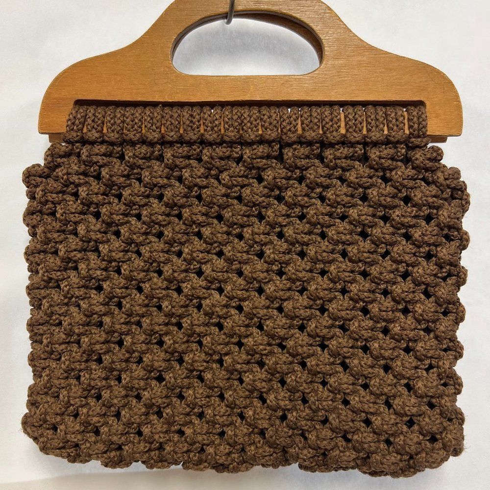 1970s Macrame Handbag Purse